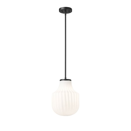 Z-Lite Newbury 1 Light Pendant, 10in. W x 14.25in. H, Matte Black 7510P10-MB